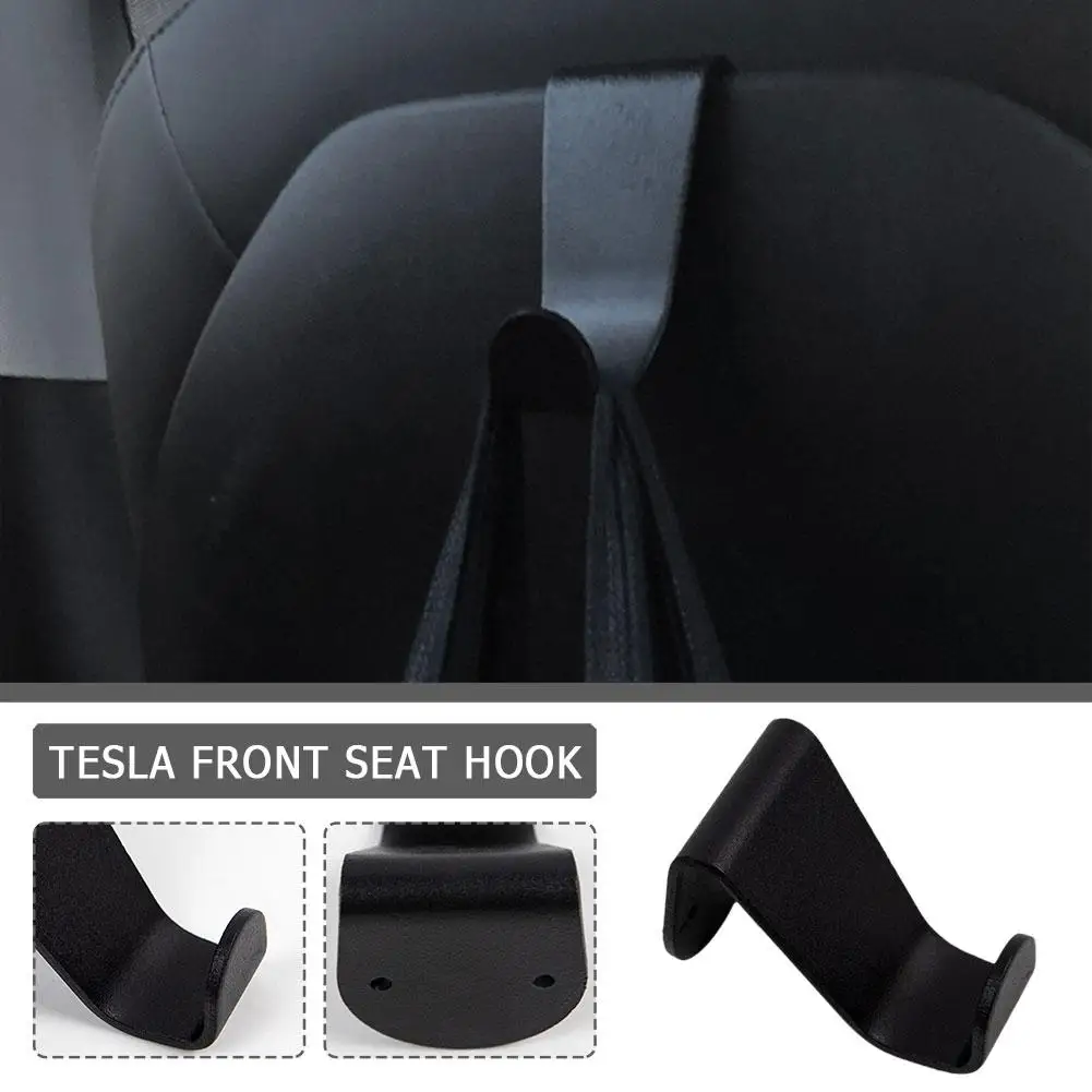 Hinten Innen Kofferraum Haken Kofferraum Haken Einkaufstüte Ersatz  Aluminium Legierung für Tesla Modell 3 (Schwarz) 4