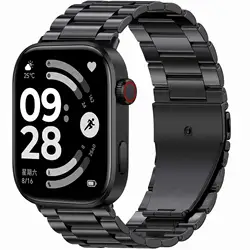 Premium Stainless Steel Smartwatch Bracelet Band Strap - Redmi Watch 4 (Black)