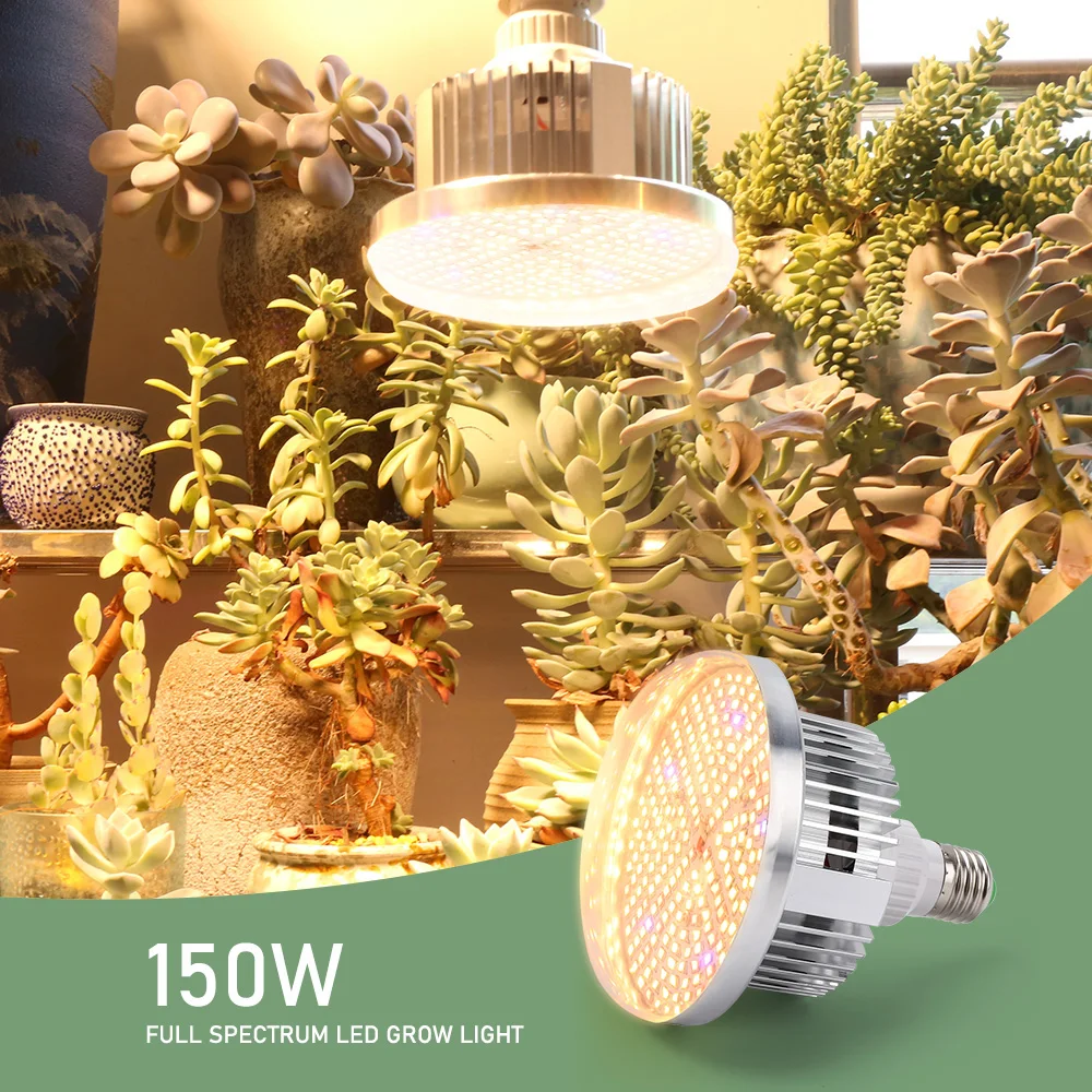 식물 성장 상자용 LED 성장 조명, 전체 스펙트럼 전구 260 LED 램프, 실내 성장 상자, 꽃 성장 텐트 온실, 150W