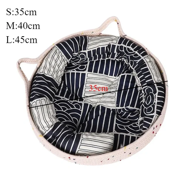 Cat's Nest Both Winter and Summer Cute Cotton Thread Cat Scratching Board All-season Cat Bed Soil-proof and Washable Cotton 6