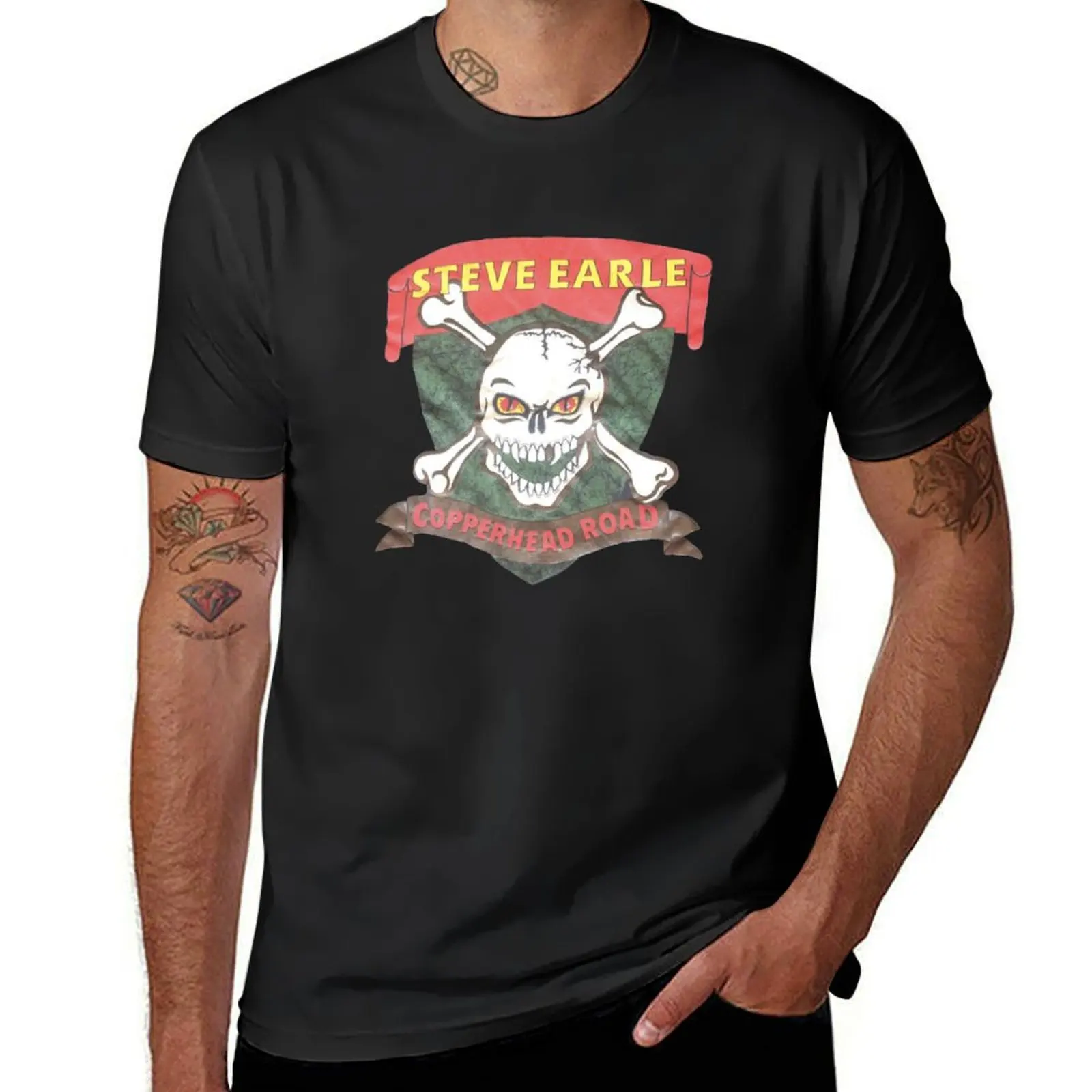 

1988 Steve Earle Copperhead Toad Album Promo T-Shirt summer clothes vintage clothes sublime funnys mens t shirt