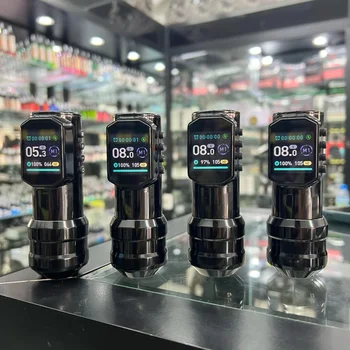 Macchina per tatuaggi wireless con ampio schermo digitale a colori, batteria ricaricabile da 1500 mAh, per trucco permanente e tatuatori professionisti
