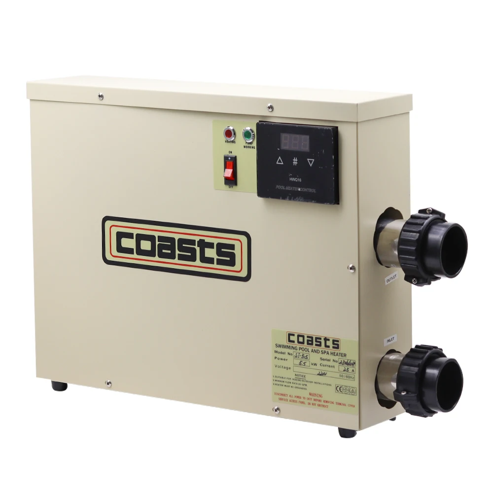 5.5KW 7.5KW 9KW 11KW Water Heater for Swimming Pool & bathtube Thermostat 220v/3