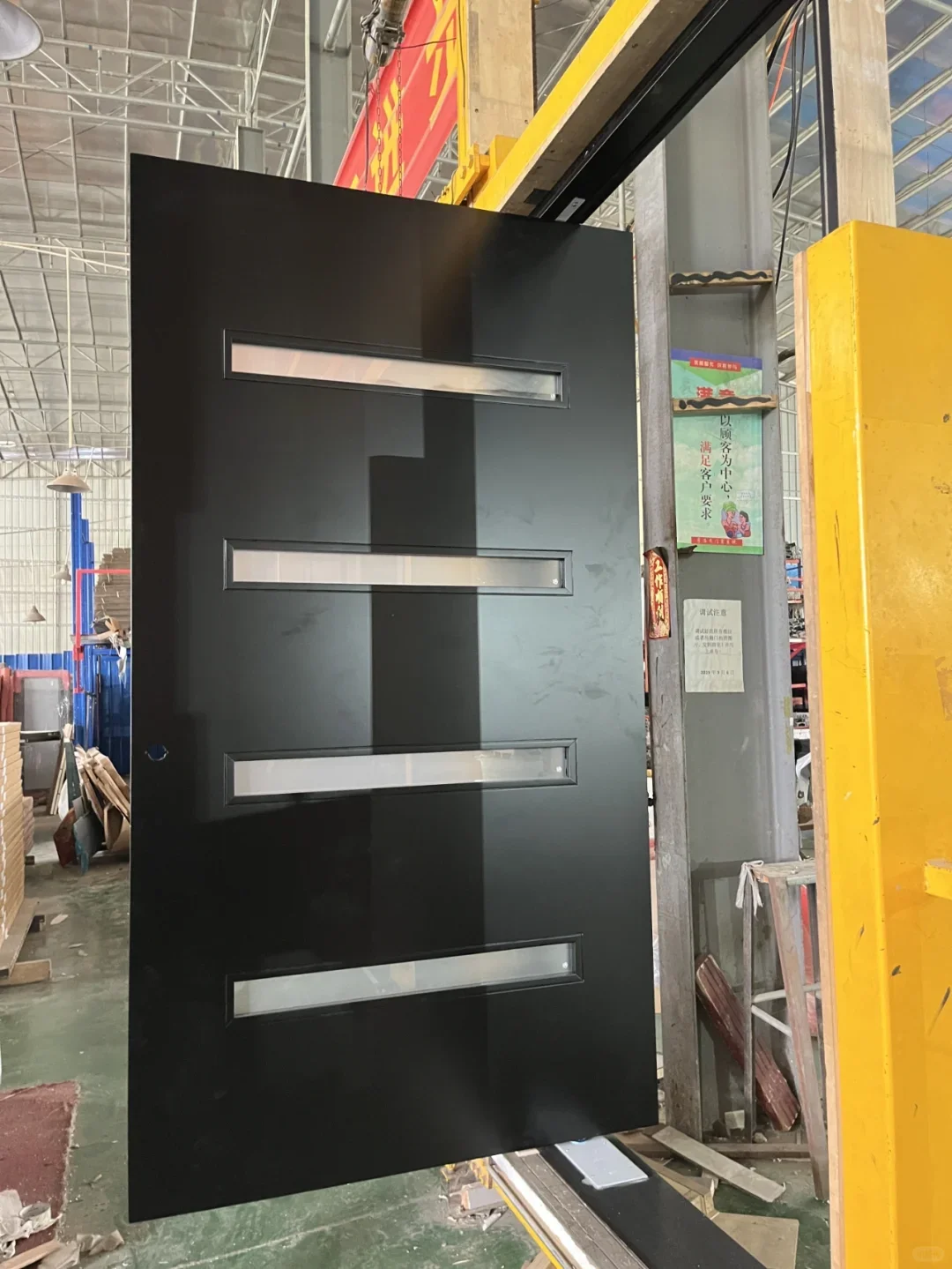 House Door High-End Luxurious Front Door with Tempered Glass Aluminum Entrance Doors High Security Main Doors