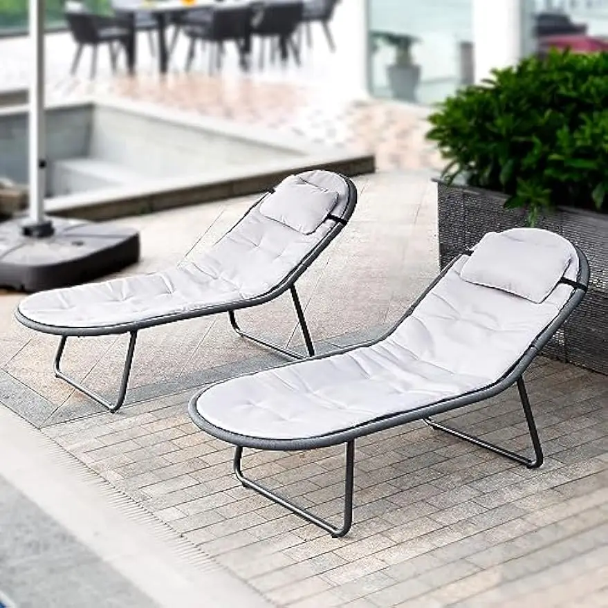 

Chair Chaise Lounge, 2 Pieces, Grey