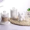 4 Pack Acrylic Qtip Holder Dispenser for Cotton Swabs, Balls, Pads, Floss Picks- Small Clear Vanity Makeup Storage Box Organizer 3
