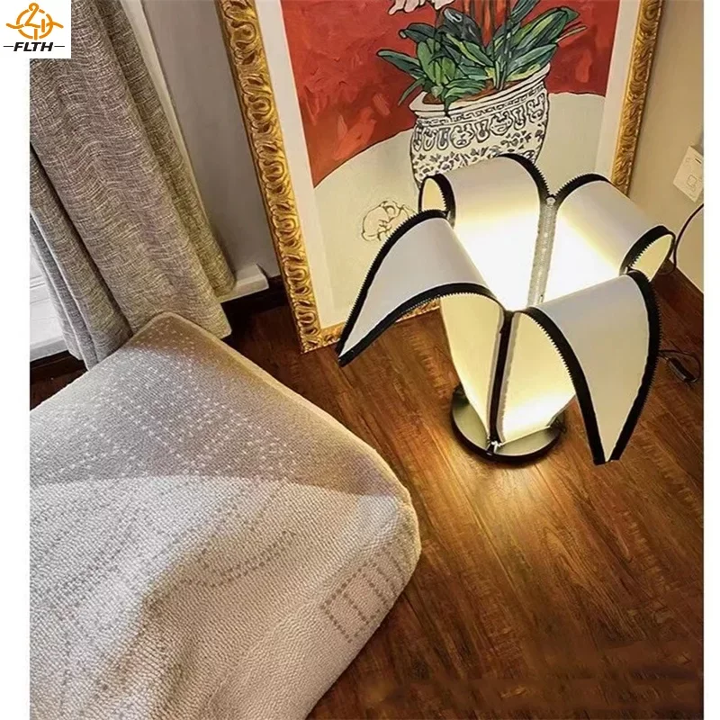 

Вертикальная современная напольная лампа в виде бананового кожуха, креативный дизайн на молнии, атмосферное декоративное освещение для гостиной и спальни