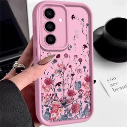 Elegant Red Flower Phone Case Cover - Galaxy A27 (Pink)