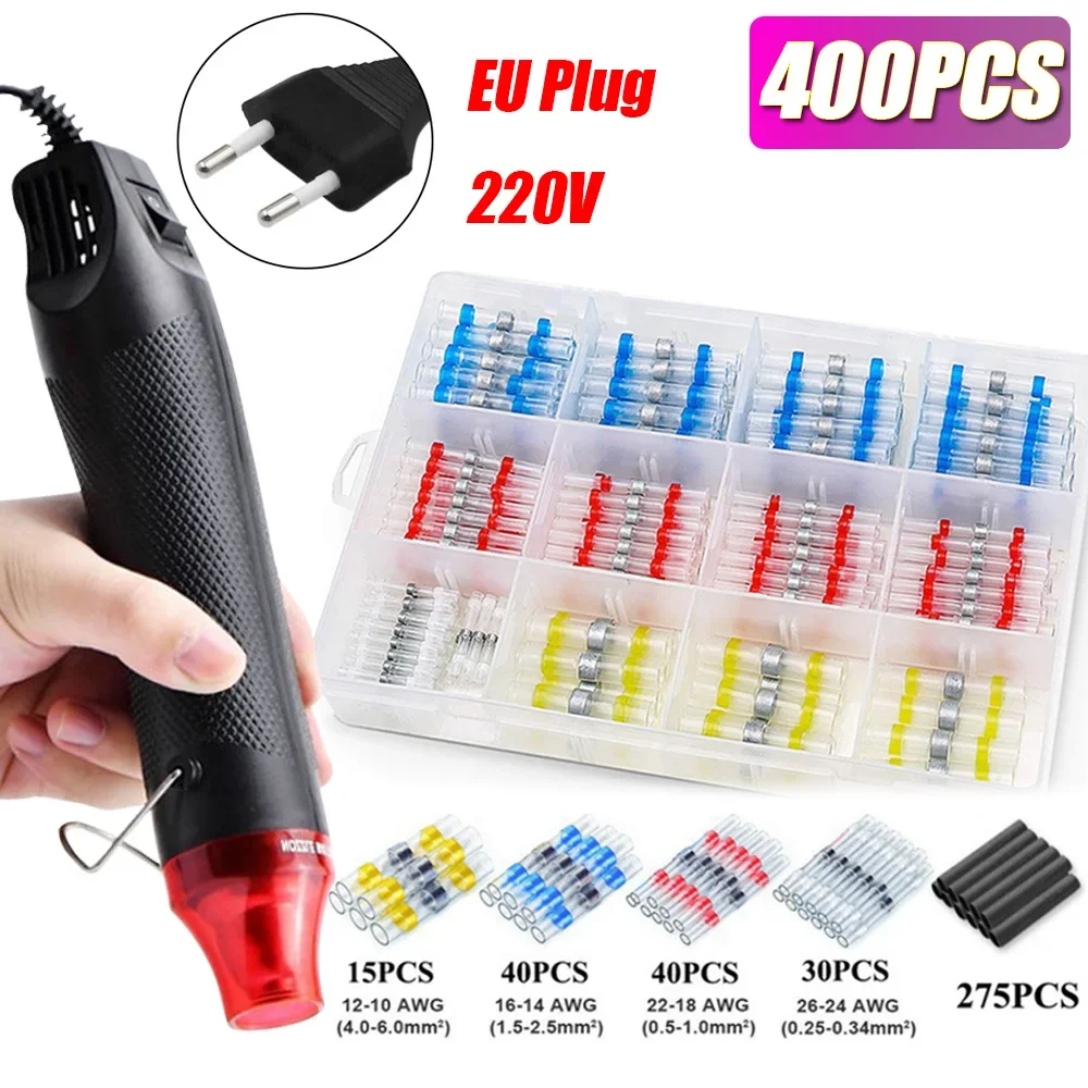 Waterproof Heat Shrink Solder Seal Electrical Splice Kit with Hot Air Gun