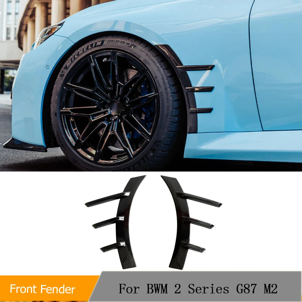

Dry Carbon Fiber Front Bumper Fender Arch Trim Set Canards for BMW M2 G87 2022UP 2 Doors Car Side Fender Trim Splitters Cover