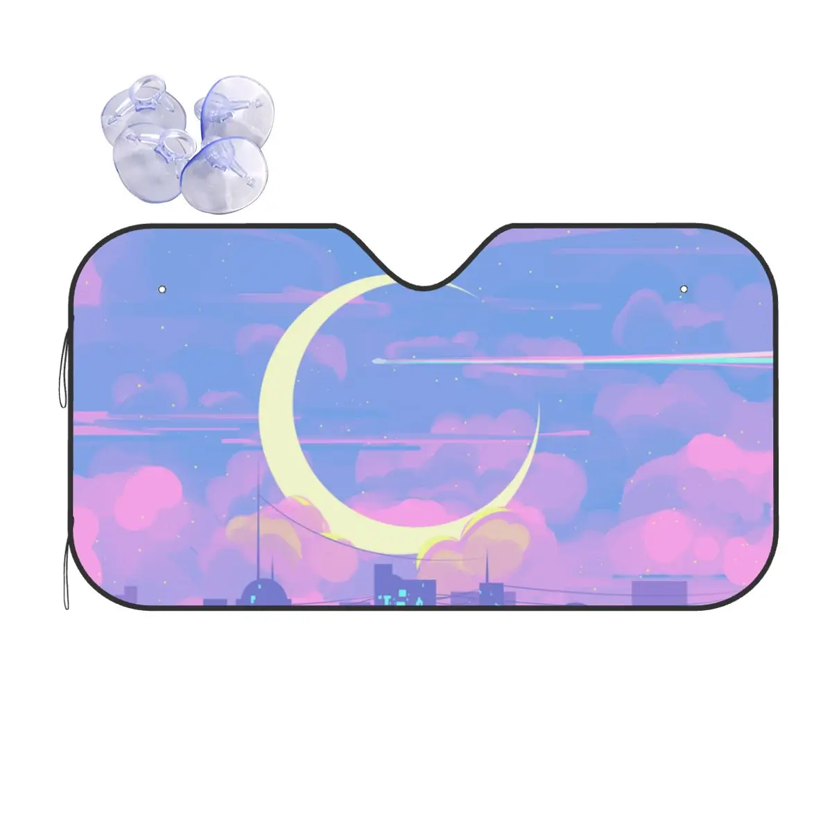 

Moon Girl Anime Sunshade Windscreen Foldable Cover Front Block Window 76x140cm Sunshade Visor Sunscreen Curtain
