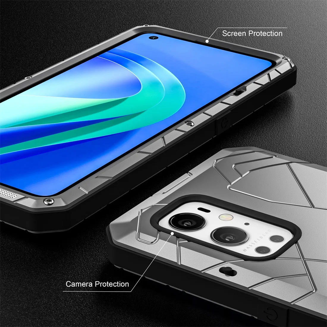 Imatch Luxury Aluminum Metal Silicone Shockproof Case For Oneplus 9 8 9r 8t 7 6t 6 Pro Nord 10 N200 N100 5g Heavy Duty Protector