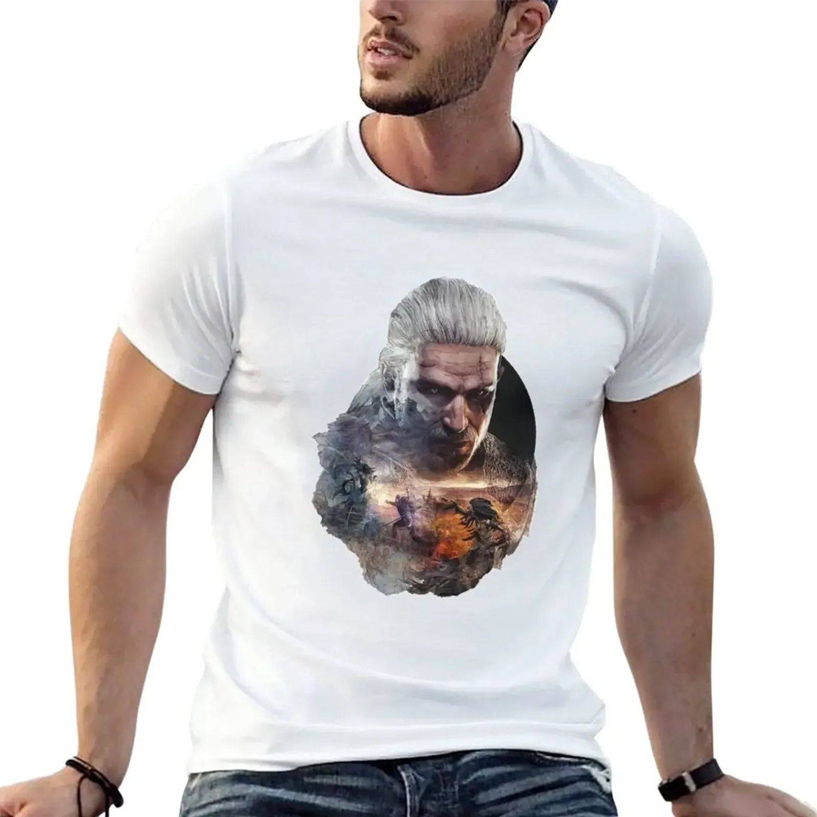 

Wetcher T-Shirt aesthetic clothes plus size tops t shirts for men cotton