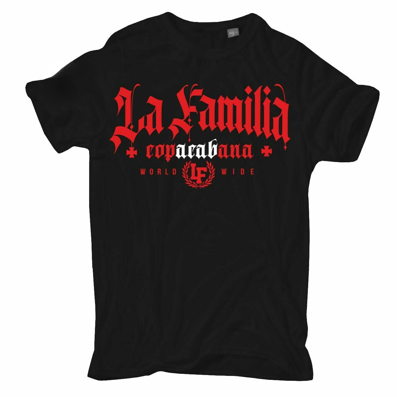 

La Familia Copacabana Biker Crew Crime Hardcore T Shirt. New 100% Cotton Short Sleeve O-Neck T-shirt Casual Mens Top