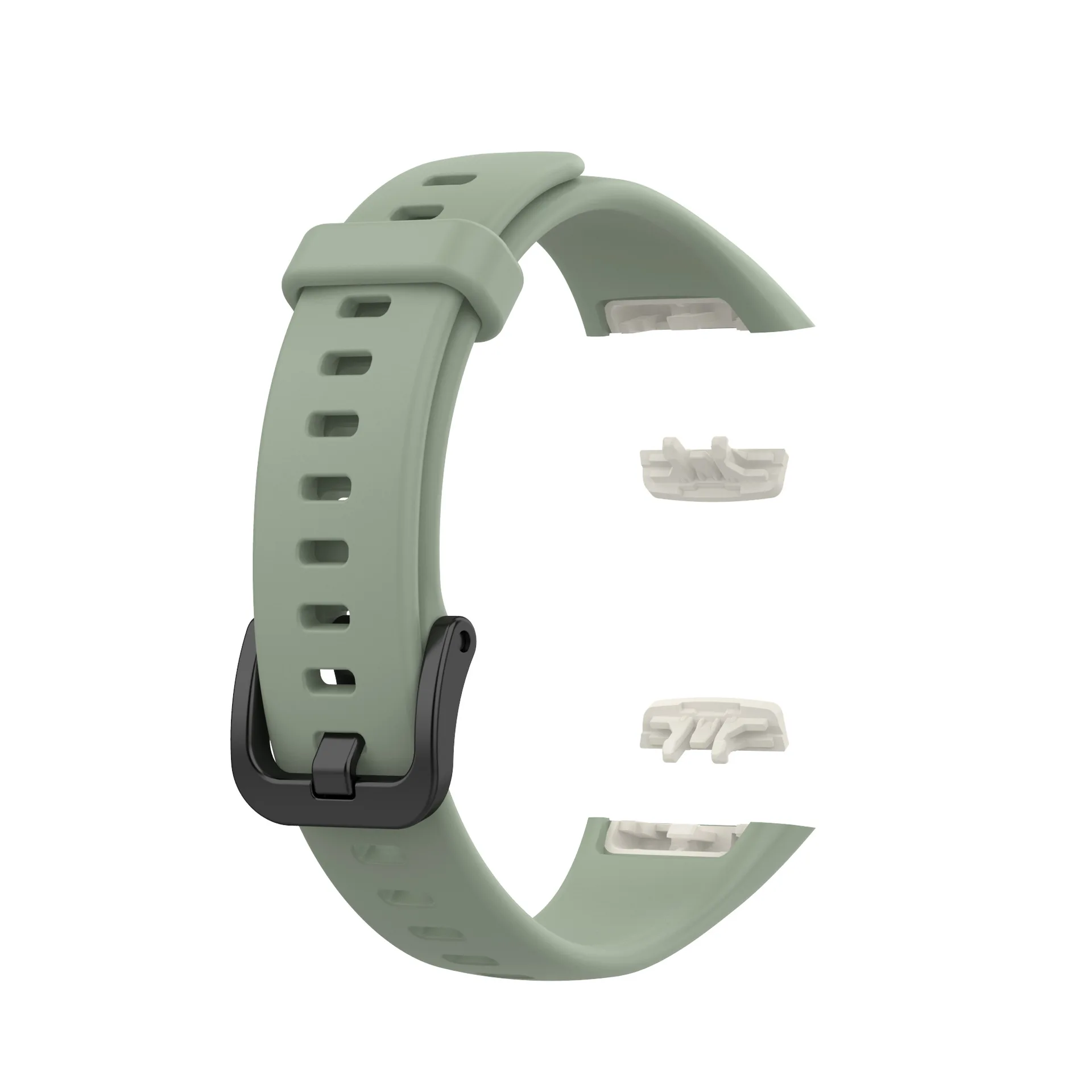 Premium Silicone Strap with TPU Full Screen Protector Case for Fitness Tracker Bracelet
