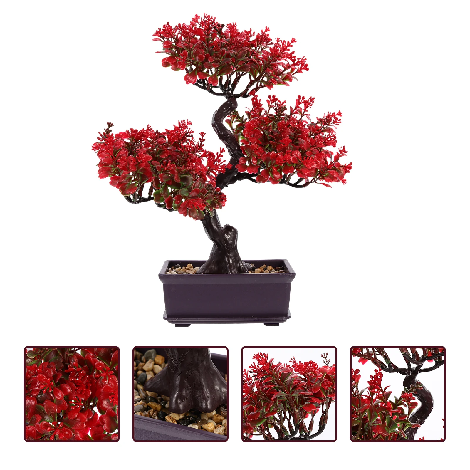 

Artificial Plant Bonsai Simulation Green Plant Pot Diy Decorative Bonsai Fake Tree Home Living Room Garden Plants Ornament Green