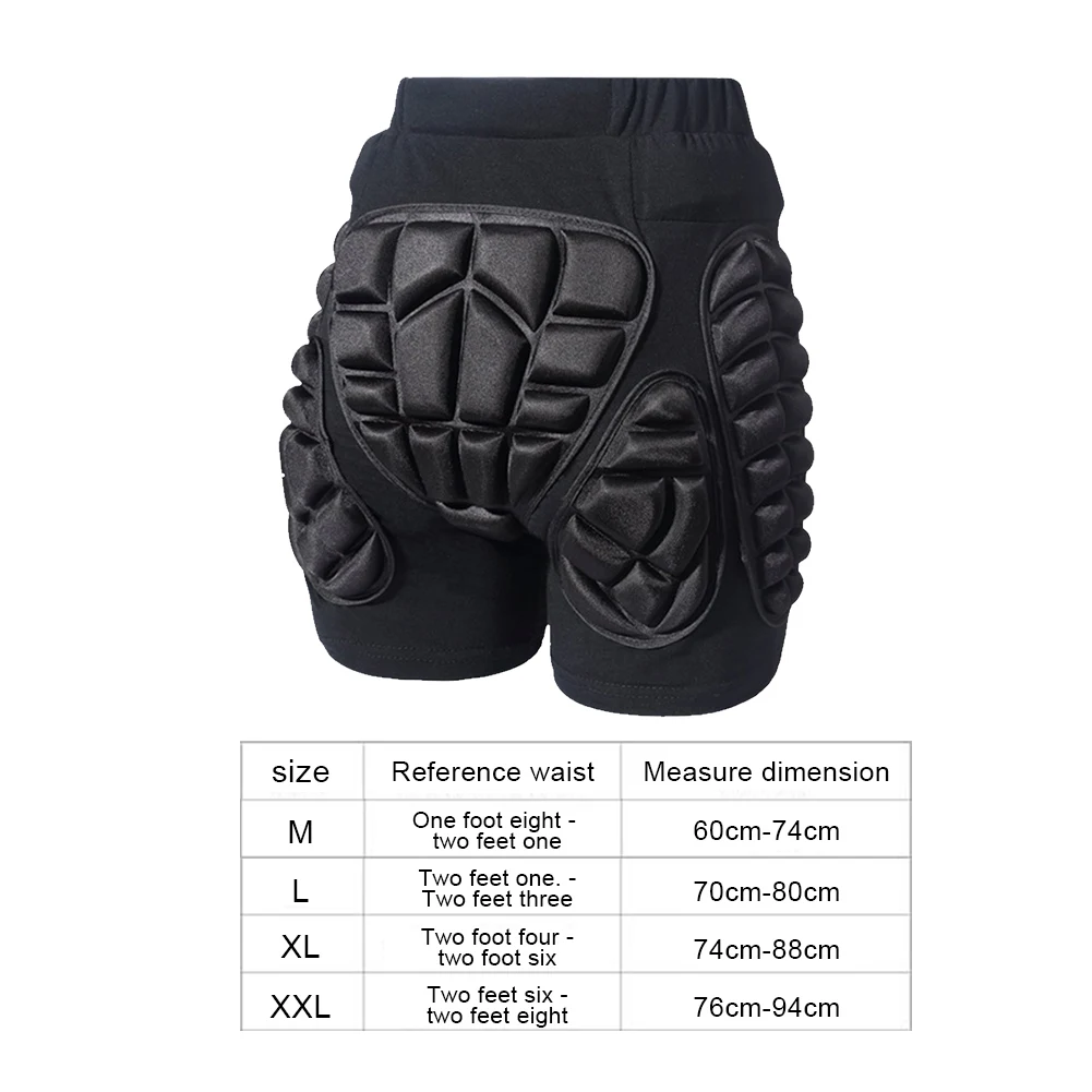 Protective Padded Shorts Anti Slip 3D Protection Hip Pad EVA Butt Pad Snowboard Butt Guard Skating Hip Guard Skiing Supplies