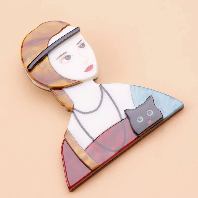 Acryl Mode Damen Element Pin Temperament Elegante Cartoon Brosche Damen Corsage Geschenk