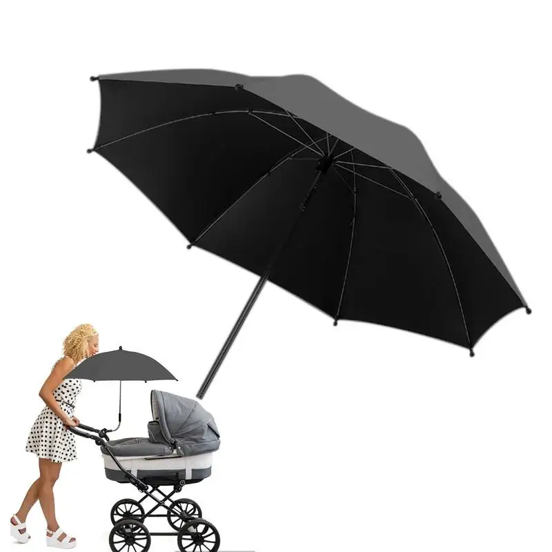 

Universal Baby Stroller Folding Umbrella Uv Protection Kids Rainproof Umbrella Cover 360 Degree Adjustable Sunshade