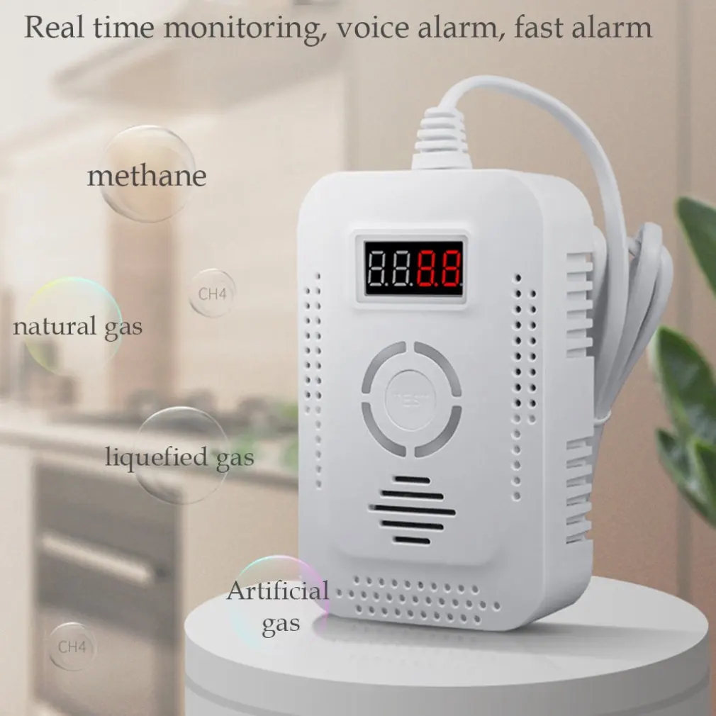 

Natural Gas Detector And Carbon Monoxide CO Detector, Combustible Gas Leak Detector Monitor For Co, Lpg, Methane In Kitchen