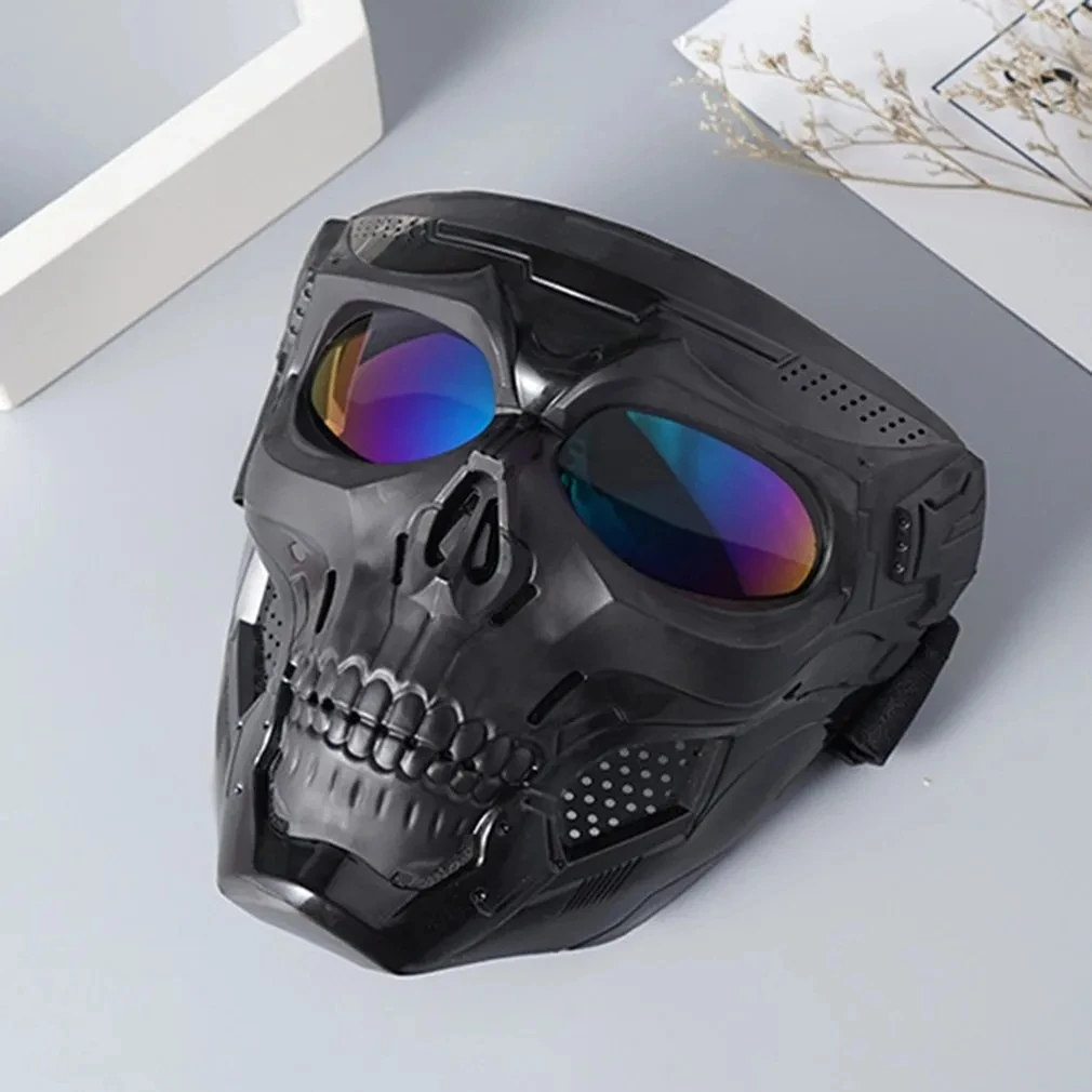 Description Picture 5 of itemSkull Mask Motorcycle Mask Bicycle Riding Windproof Full Face Skeleton Protective Mask Colored Goggle Tactical Cycling Bike