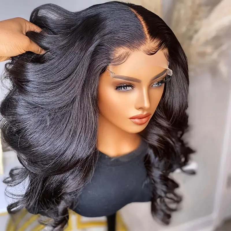 Body Wave 13X4 13X6 Hd Transparent Lace Front Human Hair Wigs Brazilian Virgin Hair Pre Pluck Lace Wigs 5x5 4x4 Closure Wig