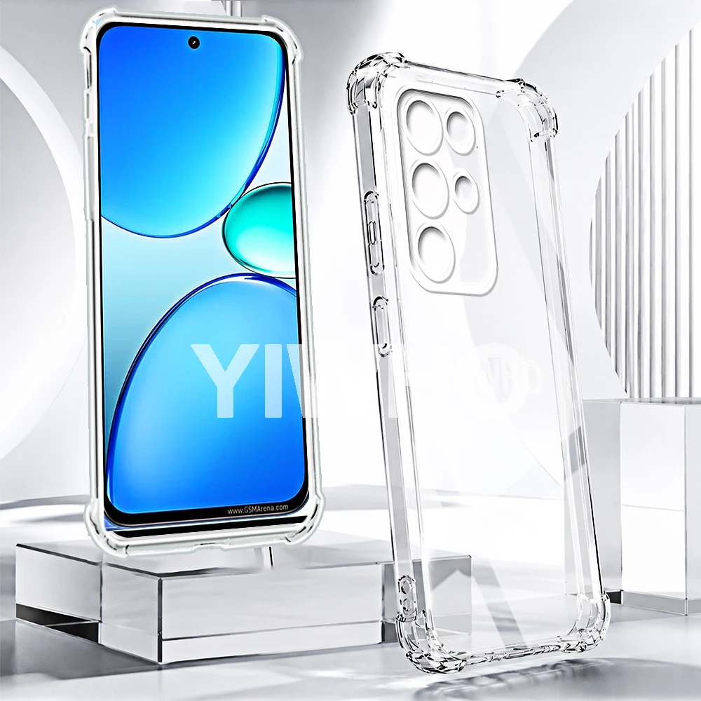 Premium Transparent Shockproof Clear Soft TPU Back Cover Case - Luxury Protective Design
