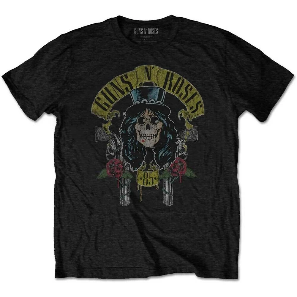 Мягкая облегающая футболка GUNS N ROSES Slash 85 новинка S M L XL XXL официальная |