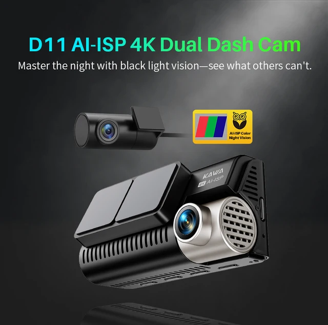 Dash Cam 4K Anteriore E Posteriore - WiFi GPS, Visione Notturna, Parcheggio 24H - Foto 2