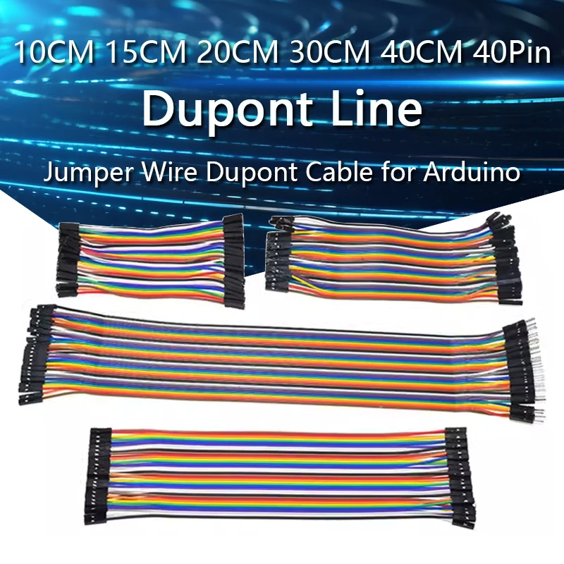 1-10PCS Dupont Line 10/20/30/40 ซม.40Pin ชาย + ชายหญิงและหญิงสายจัมเปอร์ Dupont สําหรับ Arduino 1