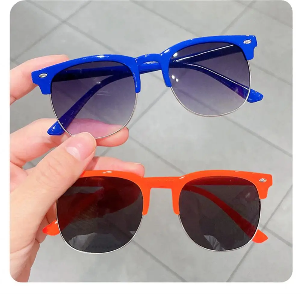 Children' Sunglasses Boys Girls Fashion Trendy Baby Sun Glasses UV Resistant Korean Version Round Frame Eyewear Outdoor_voghion.com