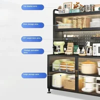 ตู้เก็บของในครัวเหล็กคาร์บอนสไตล์มินิมอลทันสมัยพร้อมแผ่นเจาะรู – ดีไซน์ตั้งพื้น 5