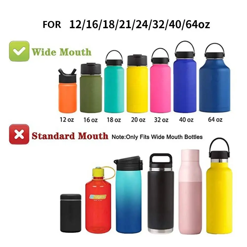Wide Mouth Water Bottle Cup Straw Flip Lid Cap Replacement Cover for Flask