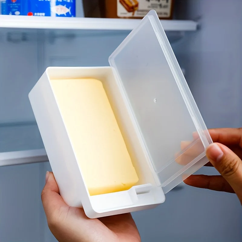 Butter & Cheese Storage Box with Cutter - Airtight Container for Freshness, Space-saving Design, Easy to Clean