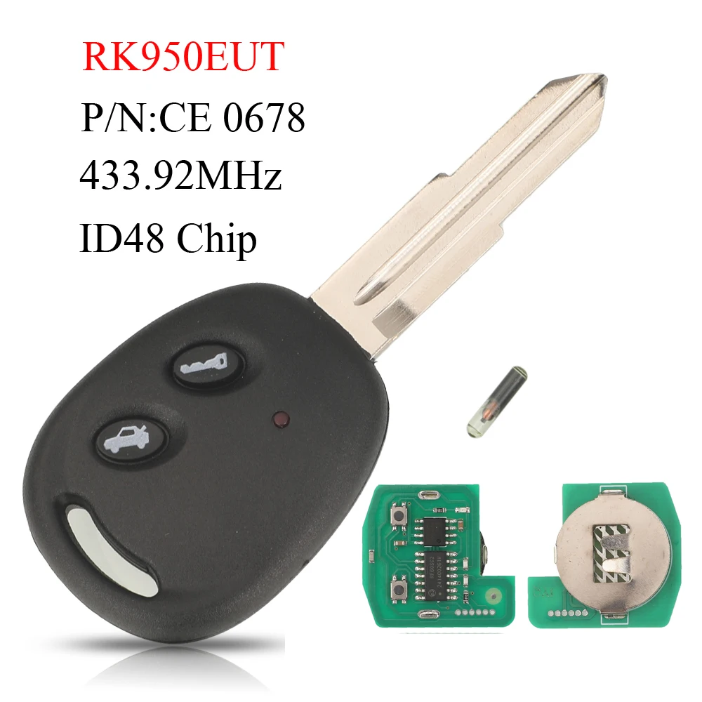 Jingyuqin Pilot Zdalnego Sterowania do Samochodu 433.92MHz FSK ID48 RK950EUT CE 0678 Do Chevrolet Aveo Spark Matiz Holden Barina 2009-2016
