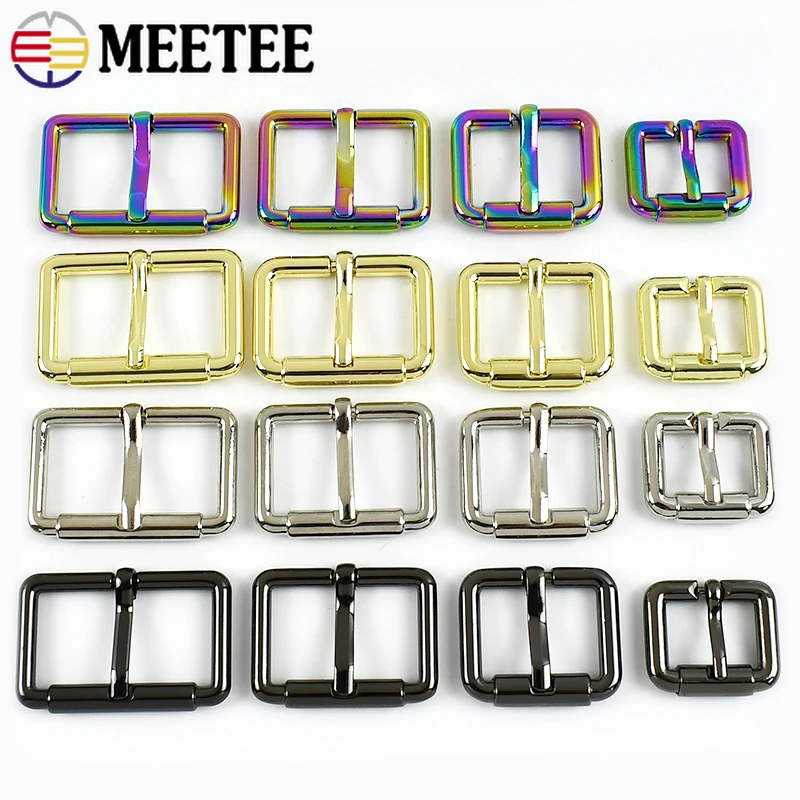 5/10Pcs 13-38mm 금속 핀 버클 스퀘어 조절기 걸쇠 배낭 가방 스트랩 벨트 개 가죽 끈 칼라 DIY 하드웨어 액세서리