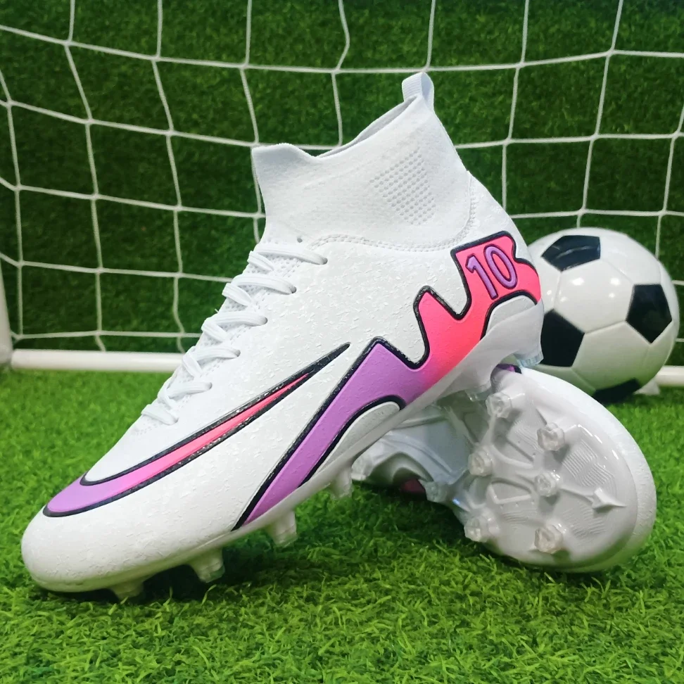 Elite High-Performance Unisex Football Boots – Enhanced Traction & Ankle Support for Turf & Indoor Play