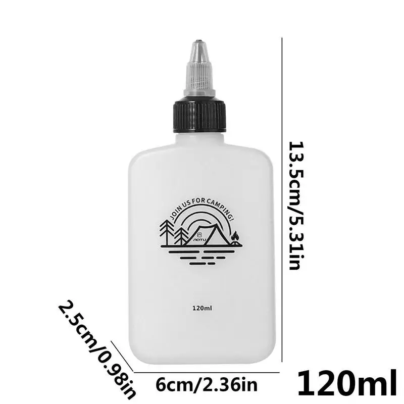 seasoning container seasoning jar Outdoor Camping Oil Dispenser Bottle 120ml Leakproof Vinegar Jar Squeeze Bottle with Twist Top Cap HDPE for Cooking Grilling