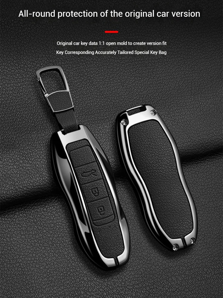 Zinklegierung Autoschlüsselhülle für Porsche Panamera Spyder Carrera Macan Cayman Cayenne 911 970 981 991 Autoschlüsselanhänger – Detail 7