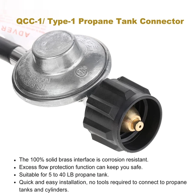 12 Feet QCC1(Type 1)Propane Regulator Hose and 3/8 Female Quick Connect  Disconnect Replacement for Mr. Heater Big Buddy Heater - AliExpress
