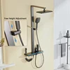 New Design Digital Display Shower System Bathroom Rainfall Temperature LED Shower Full Set Bathtub Waterfall Showers Faucet Suit 2