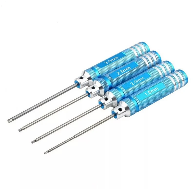 Jeu de 4 clés Allen hexagonales 1.5-8mm pour RC voiture hélicoptère