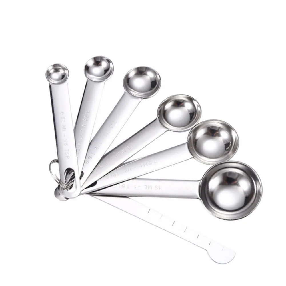 6/7pcs Stainless Steel Measuring Spoons Multipurpose Creative Baking Cooking Seasoning Measuring Spoons Kitchen Accessories images - 6