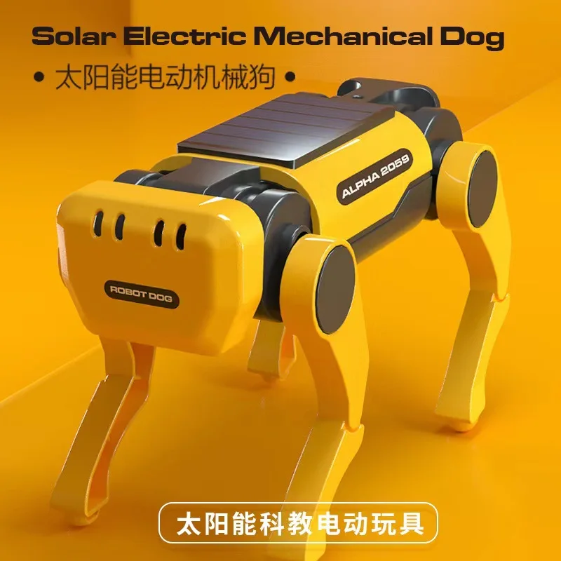 Sun can walk steam solar electric robot dog children's assembled toy boy educational robot transformation robot collectibles 5in1 dinosaur rangers assembled megazords model toy action figure boy gifts