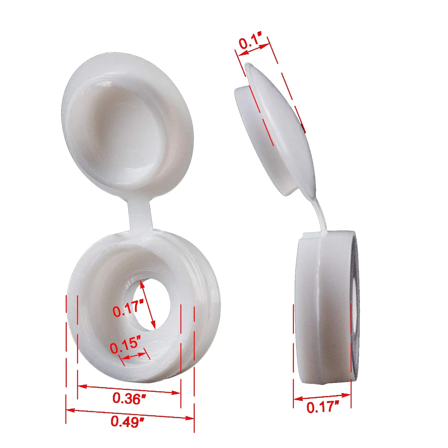 Screw Caps Hinged Plastic Fold Snap Protective Cap Button For Car Furniture Decorative Nuts Cover Bolts Hardware