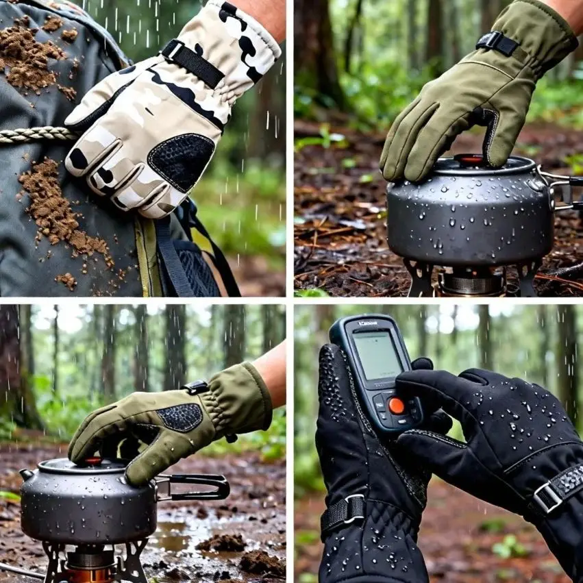Gants tactiques épais version tactile protection froid automne hiver pêche outdoor