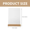 Acrylic Poster Stand Clear Menu Display Stand Restaurant Menu Holder Stand with Wood Base Desktop Acrylic Sign Holder (A6) 5
