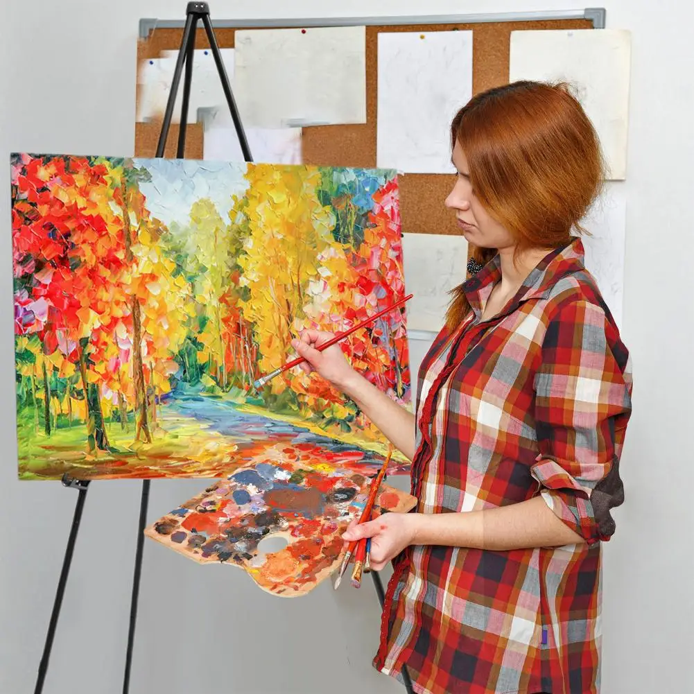 Non-Slip Art Easel Instant Use Easy to Carry Stable Display Painting Canvas Metal Easel Metal Displaying