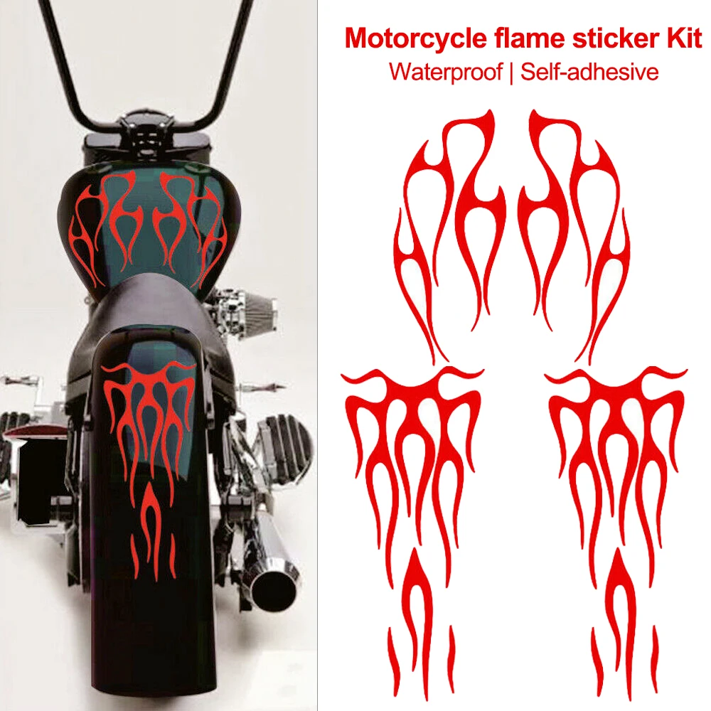 Universal Red Style Motorcycle Decal Sticker Decals Trims For Suzuki For Honda Shadow For BMW Motorcycle Gas Tank & Fender