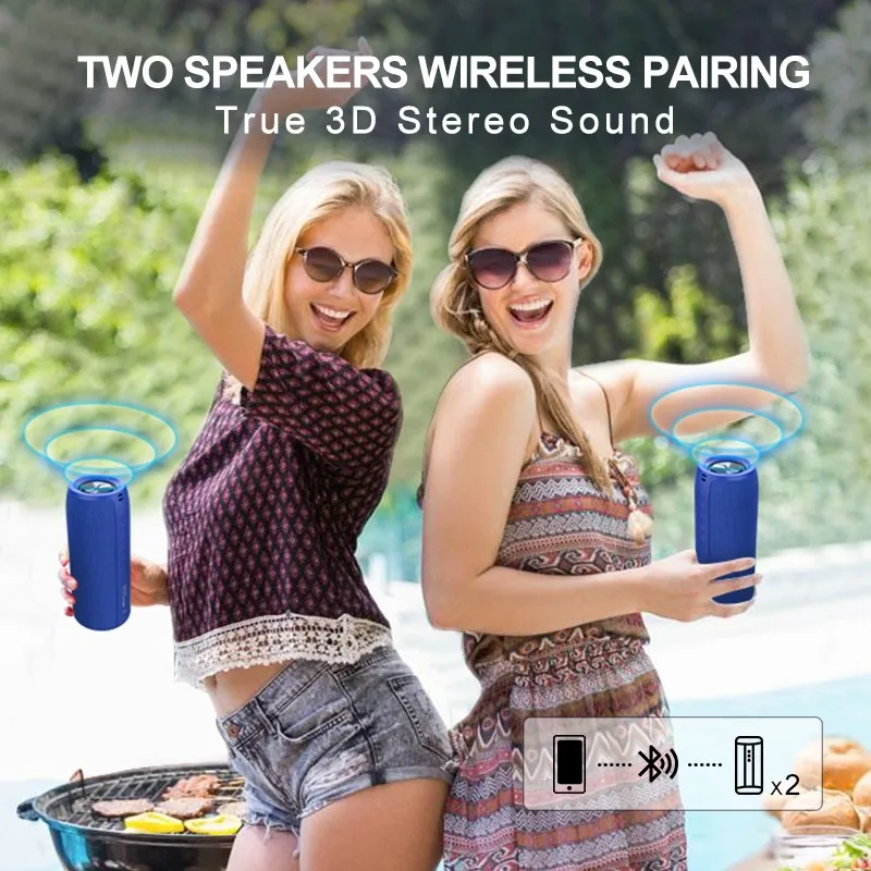 Bluetooth sem Fio Subwoofer à Prova Caixa de Som Zealot Poderoso Alto-falante Portátil D'água Suporte tf Tws Usb Flash Drive - Image 5